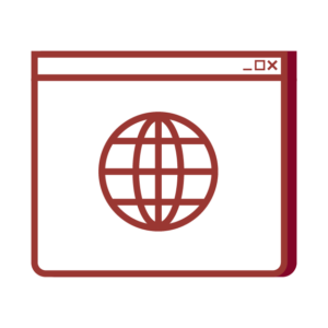 illustration av en röd webbläsare