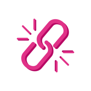 illustration av en rosa kedja för att visa länkar på nätet