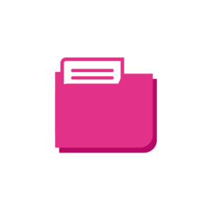 Illustration av en rosa mapp