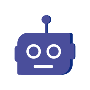 illustration av en blå robot