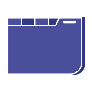 illustration av en blå mapp med olika flikar