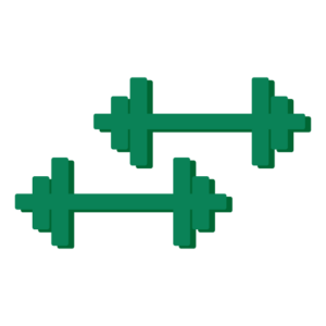 Illustration av två hantlar